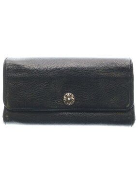 Chrome Hearts Judy Cross Ball Button Leather Wallet Black